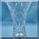 G04. Crystal pressed vase 8”h x 5”w  